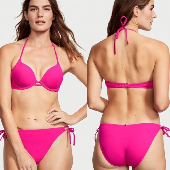 Victoria's Secret | Lotus Pink Side Tie Bikini Bottoms | Size Medium - Picture 1 of 7